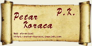 Petar Koraca vizit kartica